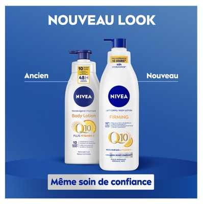 Nivea Q10 Lotion Corps Fermeté Hydratant + Vitamine C Peaux Normales 250 ml 