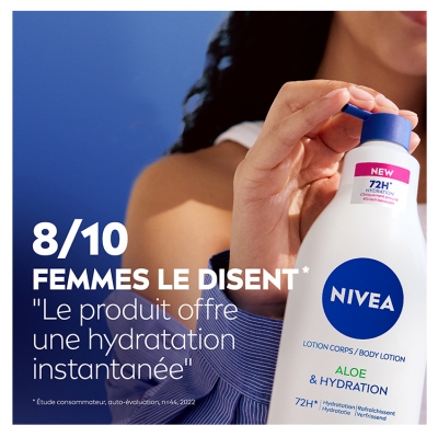Nivea Lotion Corps Aloe & Hydratation 72H Peaux Normales à Sèches 400 ml