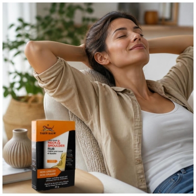 Tiger Balm Crème Nuque et Épaules Tension Fatigue 50 g
