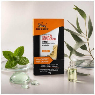 Tiger Balm Crème Nuque et Épaules Tension Fatigue 50 g