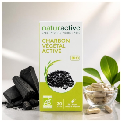 Naturactive Charbon Végétal Activé Bio 60 Unités