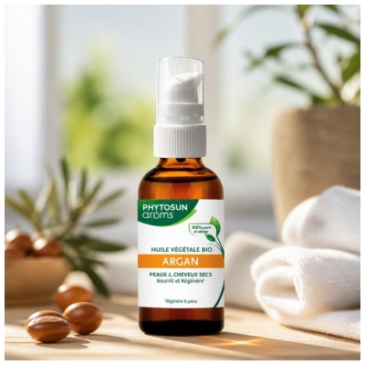 Phytosun Arôms Argan / Argania Spinosa Bio Flacon Pompe 50 ml Nouveau Packaging / Dispo 15/05/2021