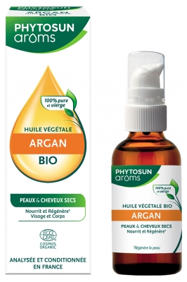 Phytosun Arôms Argan / Argania Spinosa Bio Flacon Pompe 50 ml Nouveau Packaging / Dispo 15/05/2021
