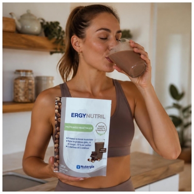Nutergia Ergynutril Protéines Végétales Saveur Noisette Chocolat 300 g