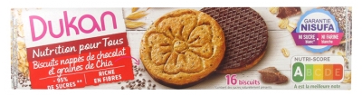 Dukan Biscuits Nappes Chocolat et Graines de Chia
