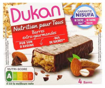 Dukan Barres Chocolat Amandes Extra Gourmandes