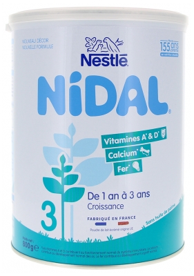 Nestlé Nidal Lait de Croissance de 1 à 3 Ans 800 Grammes