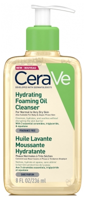 Cerave Huile Lavante Moussante Hydratante 236 ml Pour Les Peaux Normales à Trèsèches Les Peaux à Tendance Atopique