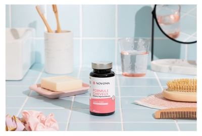 Novoma Formule Cheveux Kératine Arginine & Biotine 60 Gélules