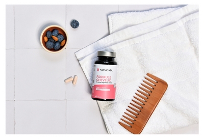 Novoma Formule Cheveux Kératine Arginine & Biotine 60 Gélules