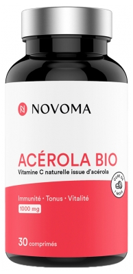 Novoma Acérola Imunité Tonus & Vitalité Bio 30 Comprimés