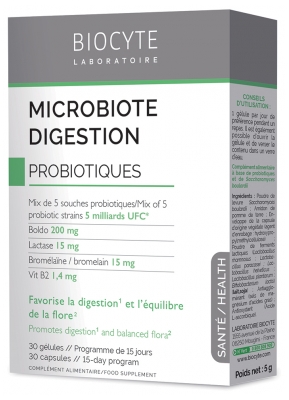 Biocyte Microbiote Digestion 30 Unités