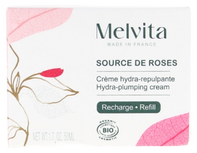 Melvita Source de Roses Crème Hydra-Repulpante Recharge Biologique 50 ML