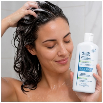 Ducray Kelual Squanorm Shampoing Traitant Régulateur Pellicules Grasses & Récidivantes 400 ml