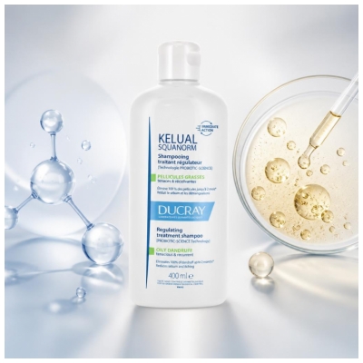 Ducray Kelual Squanorm Shampoing Traitant Régulateur Pellicules Grasses & Récidivantes 400 ml