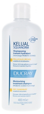 Ducray Kelual Squanorm Shampoing Traitant Hydratant Pellicules Sèches Volatiles & Récidivantes 400 ml