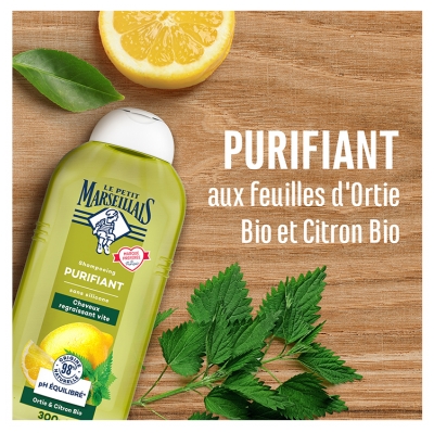 Le Petit Marseillais Shampoing Purifiant Ortie et Citron 300 ML