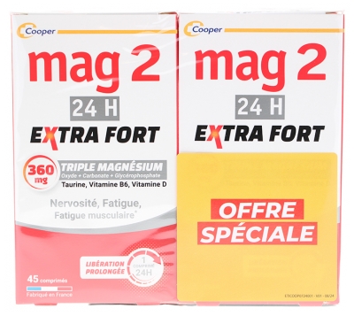 Mag 2 Extra Fort Offre Spéciale Lot de 2 x 45 Comprimés 