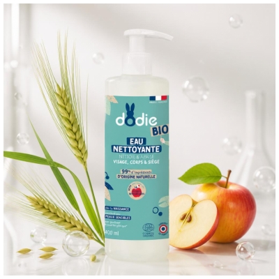 Dodie Eau Nettoyante Bio - Nettoie & Apaise - 400 ml