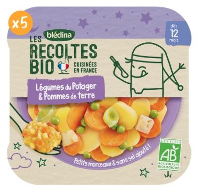 Blédina Les Récoltes Bio Légumes du Potager et Pommes de Terre Dès 12 Mois Bio 230 Grammes
