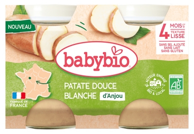 Babybio Patate Douce Blanche d'Anjou 260 g