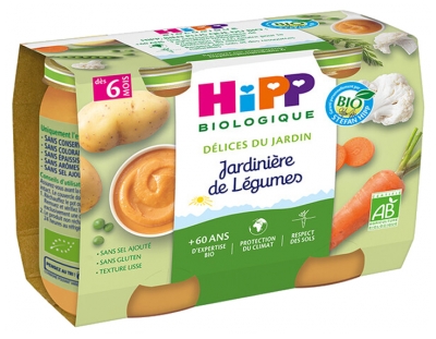 Hipp Jardinière de Légumes Pots 2 X 190 g Dès 6 Mois