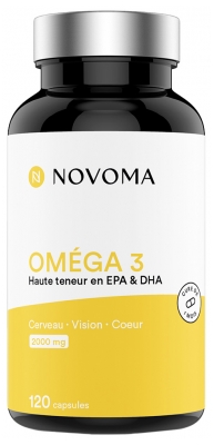 Novoma Oméga 3 Cerveau Vision & Coeur 120 Capsules