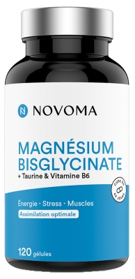Novoma Magnésium Bisglycinate Énergie Stress & Muscles 120 Gélules