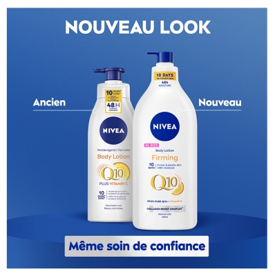 Nivea Q10 Lotion Corps Fermeté Hydratant + Vitamine C Peaux Normales 625 ml 