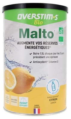 Overstims Malto Réserves Énergétiques Bio 450 Grammes