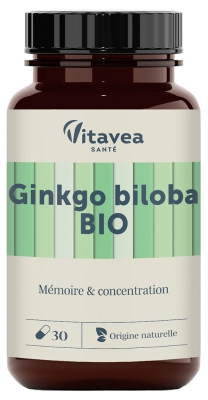 Vitavea Ginko Biloba Mémoire & Concentration Bio 30 Unités