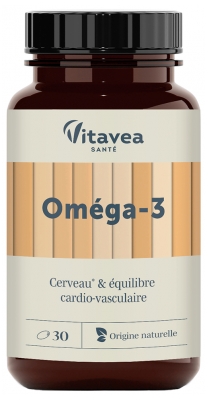Vitavea Oméga 3 Cerveau & Équilibre Cardio-Vasculaire 30 Unités