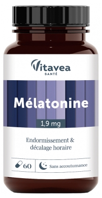Vitavea Mélatonine Endormissement & Décalage Horaire 60 Unités