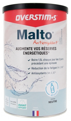 Overstims Malto Poudre pour Boisson Antioxydante 450 g - Arôme : Neutre
