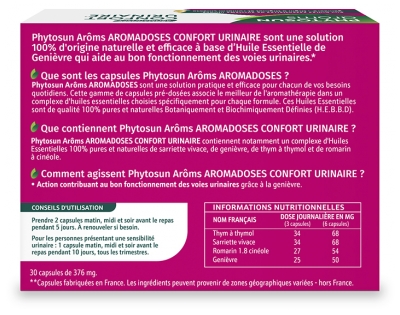 Phytosun Arôms Aromadoses Confort Urinaire Étui de 30 Capsules Molles