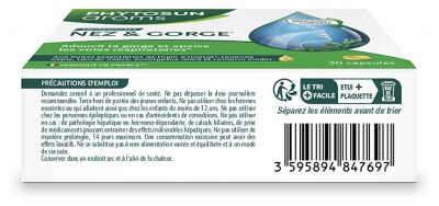 Phytosun Arôms Apsules Nez et Gorge Adoucit la Gorge et Apaise Les Voies Respiratoires Grâce Aux Huiles Essentielles de Thym et d'Eucalyptus 30 Capsules