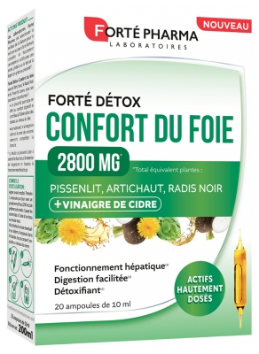 Forté Pharma Forté Détox Confort du Foie 20 Ampoules