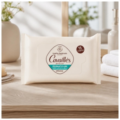 Cavaillès Lingettes Déodorantes 15 Unités