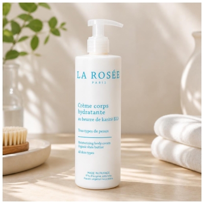 La Rosée Crème Corps Hydratante au Beurre de Karité Bio (400Ml)