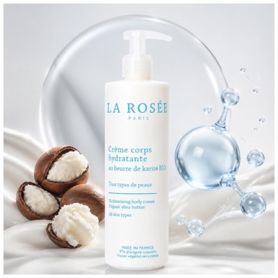 La Rosée Crème Corps Hydratante au Beurre de Karité Bio (400Ml)