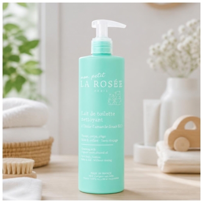 La Rosée Lait de Toilette Nettoyant à l'Huile d'Amande Douce Bio 400 ml