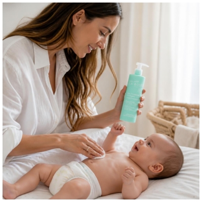 La Rosée Lait de Toilette Nettoyant à l'Huile d'Amande Douce Bio 400 ml