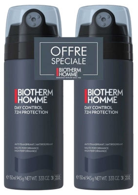 Biotherm Homme Day Control Anti-Transpirant Non-Stop 72H Spray Lot de 2 x 150 ml