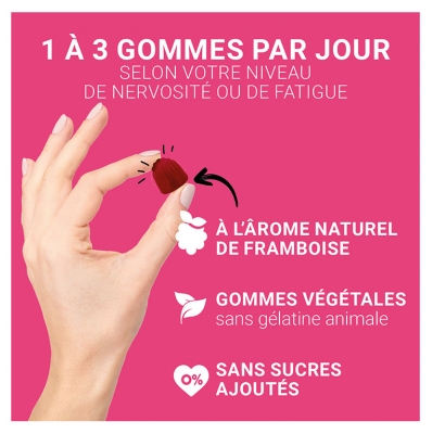 Mag 2 Gommes Nervosité Fatigue Framboise Lot de 2 x 45 Unités