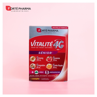 Forté Pharma Vitalité 4G Sénior 20 Ampoules Énergisantes