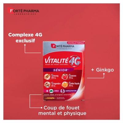 Forté Pharma Vitalité 4G Sénior 20 Ampoules Énergisantes