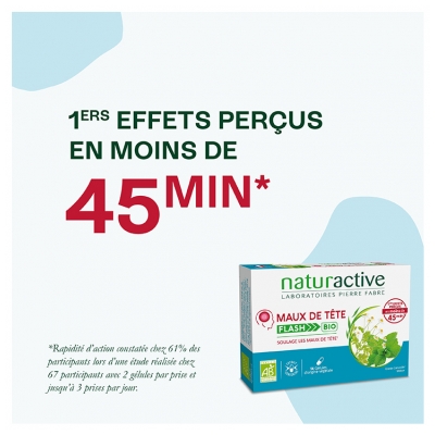Naturactive Maux de Tête Flash Bio 14 Unités