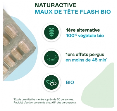 Naturactive Maux de Tête Flash Bio 14 Unités