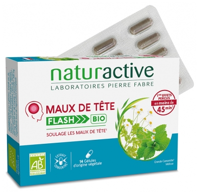 Naturactive Maux de Tête Flash Bio 14 Unités