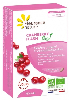 Fleurance Nature Cranberry Flash Bio 2 x 3 Jours 14 Comprimés